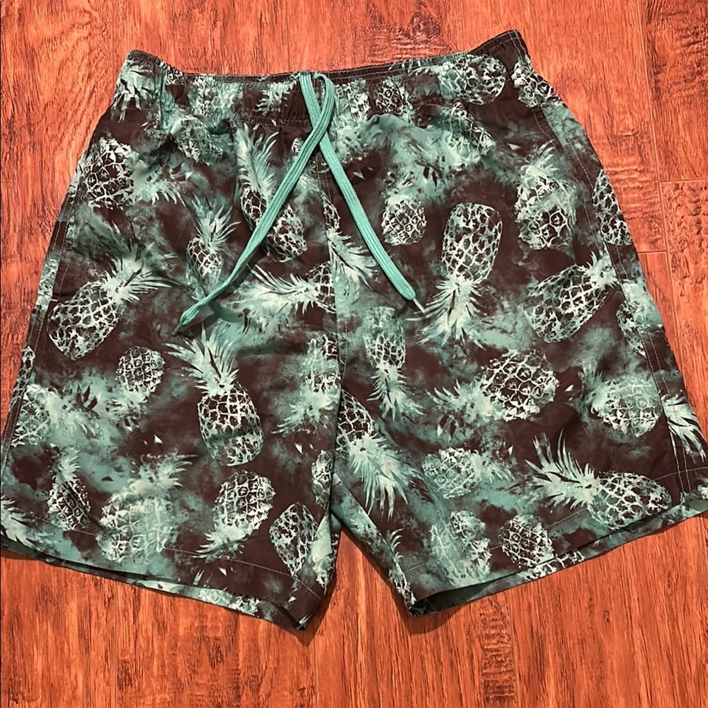 Laguna Originals Men's Pineapple Print Swim Shorts - Green